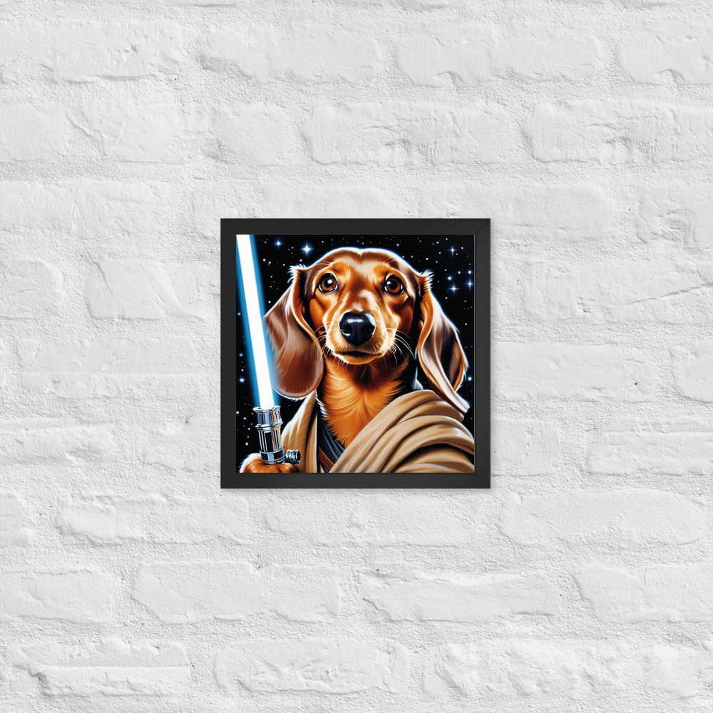 PugMug Custom Tan Dachshund Framed Print