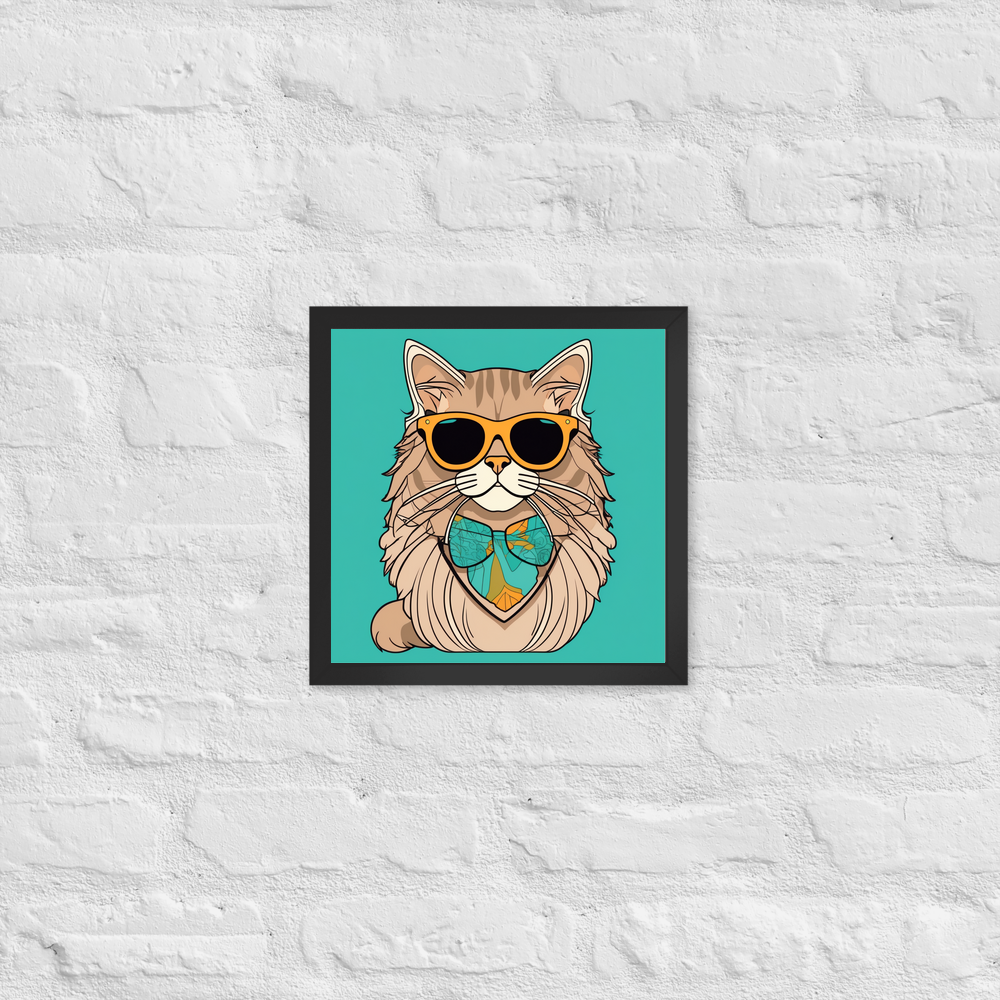PugMug Custom Tabby Persian Cat Framed Print