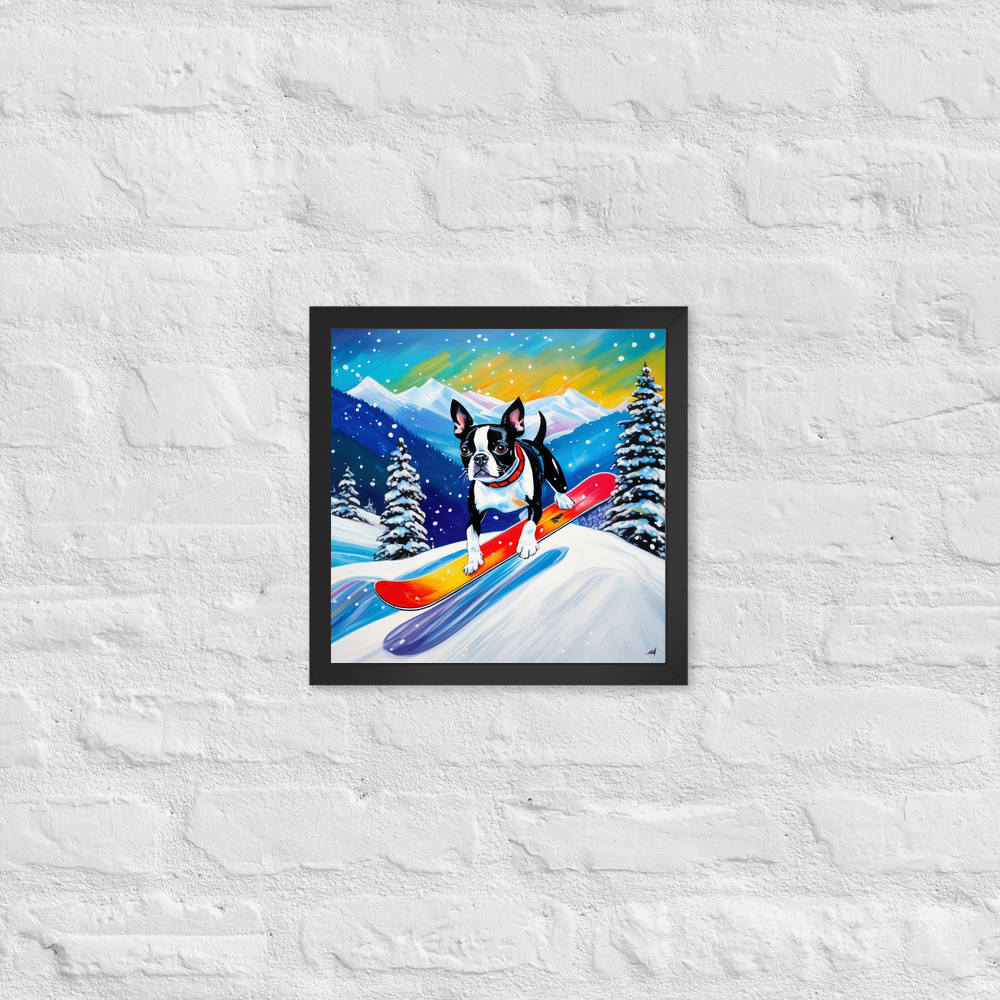 PugMug Custom Boston Terrier Framed Print