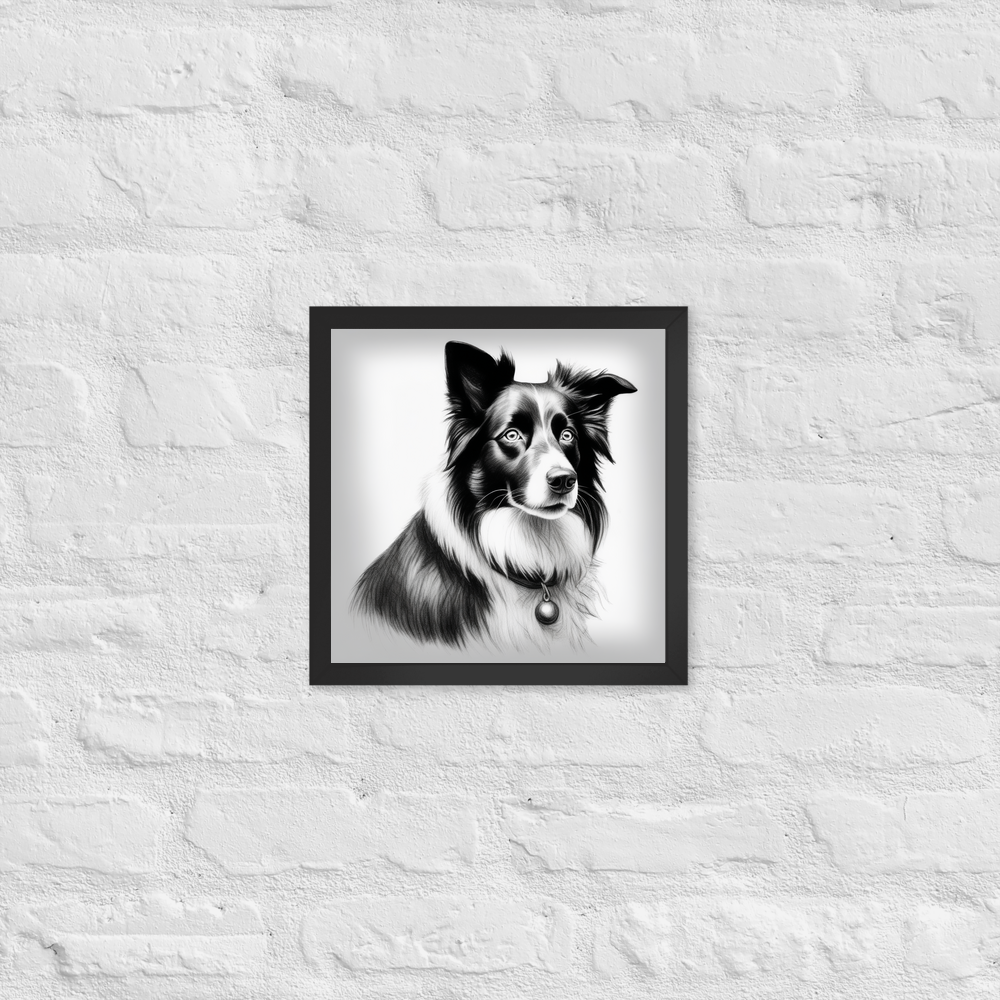 PugMug Custom Border Collie Framed Print