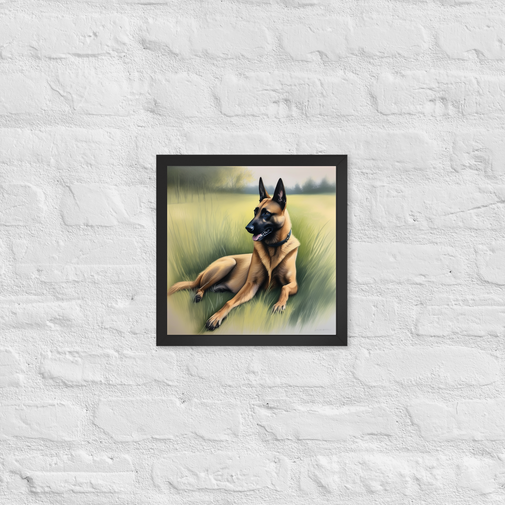 PugMug Custom Belgian Malinois Framed Print