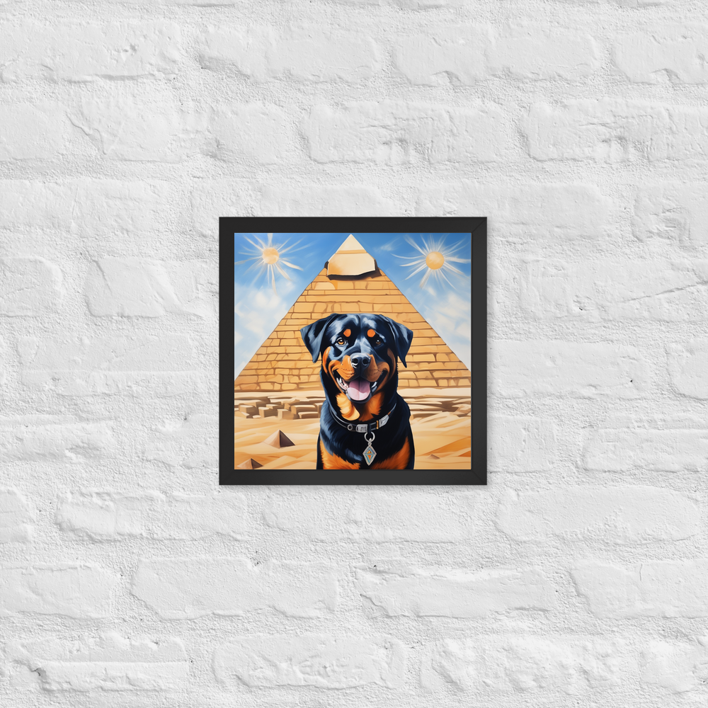 PugMug Custom Rottweiler Framed Print