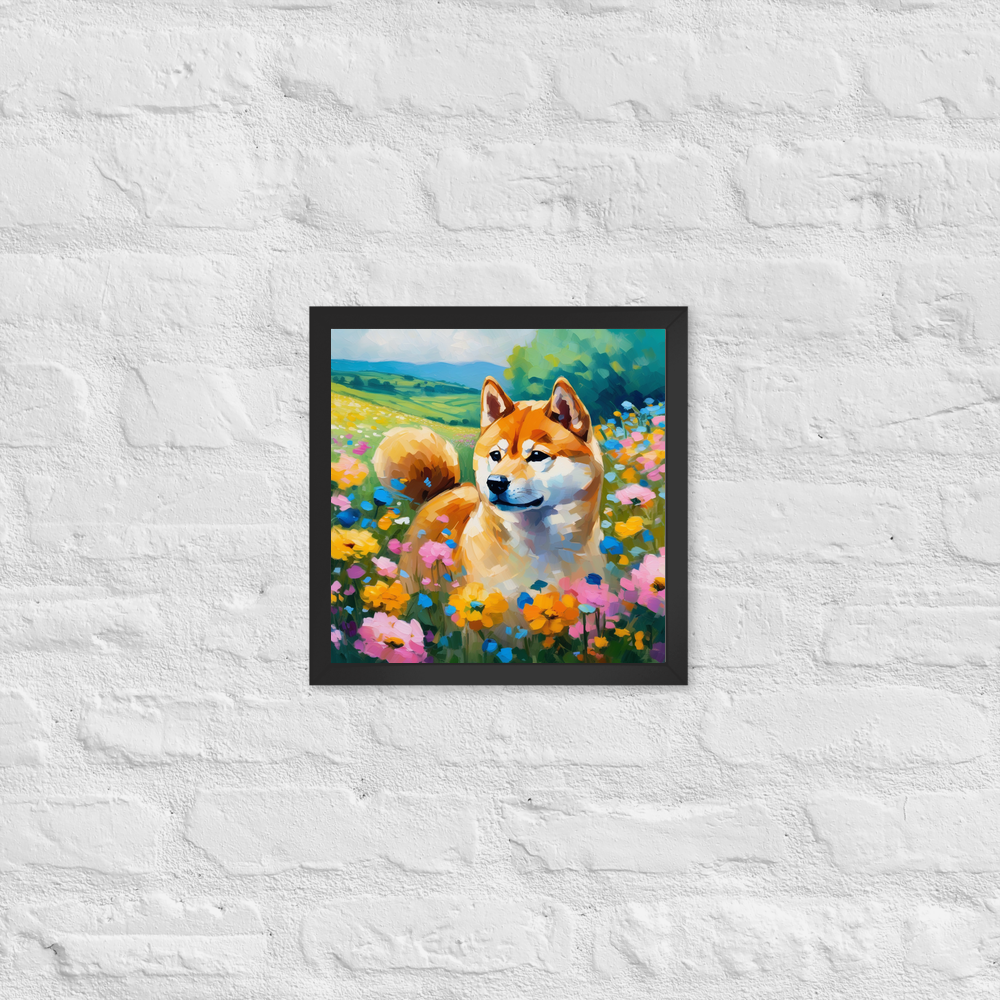 PugMug Custom Shiba Inu Framed Print