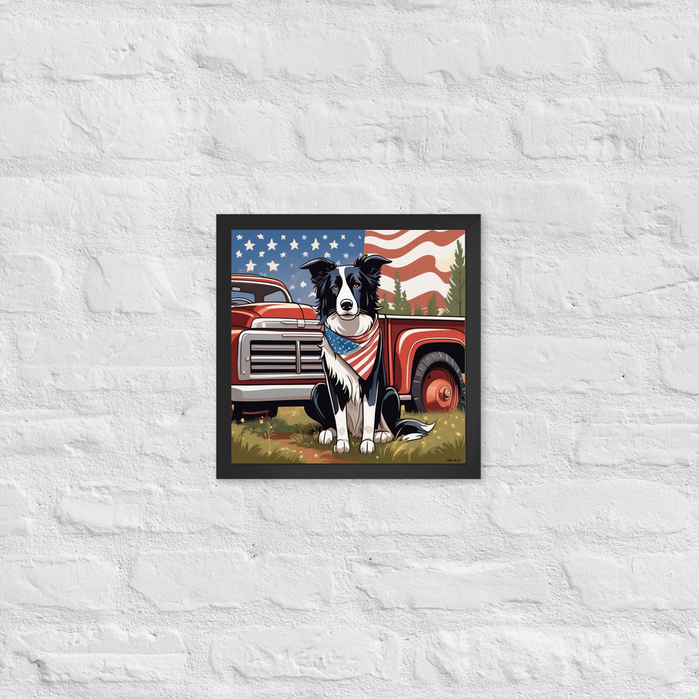 PugMug Custom Border Collie Framed Print