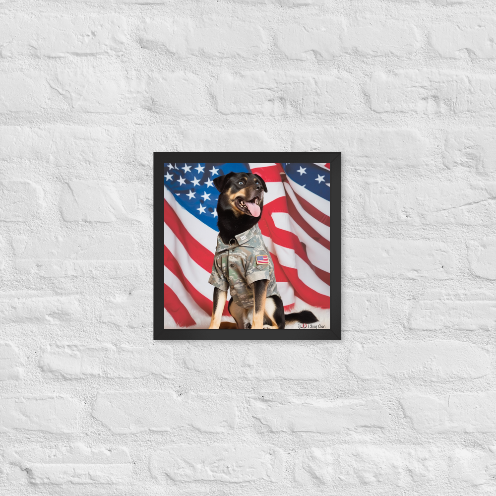 PugMug Custom Blue Framed Print