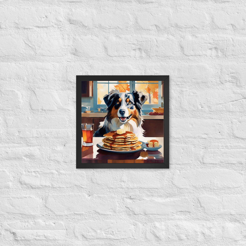 PugMug Custom Australian Shepherd Dog Framed Print