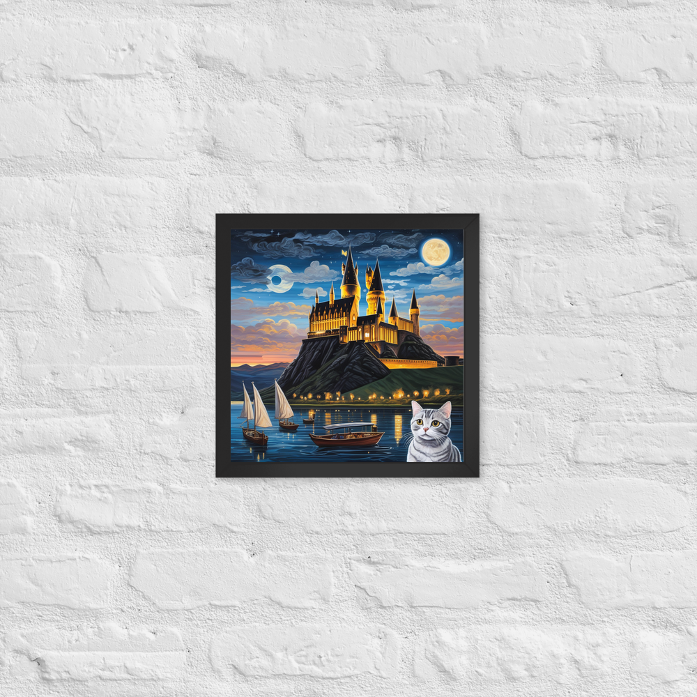 PugMug Custom Tabby Scottish Fold Cat Framed Print