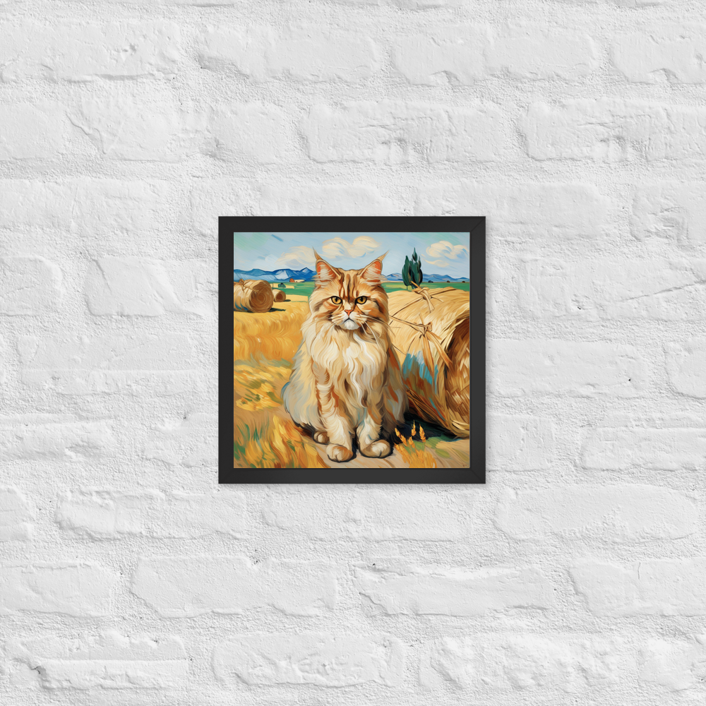 PugMug Custom Tabby Persian Cat Framed Print