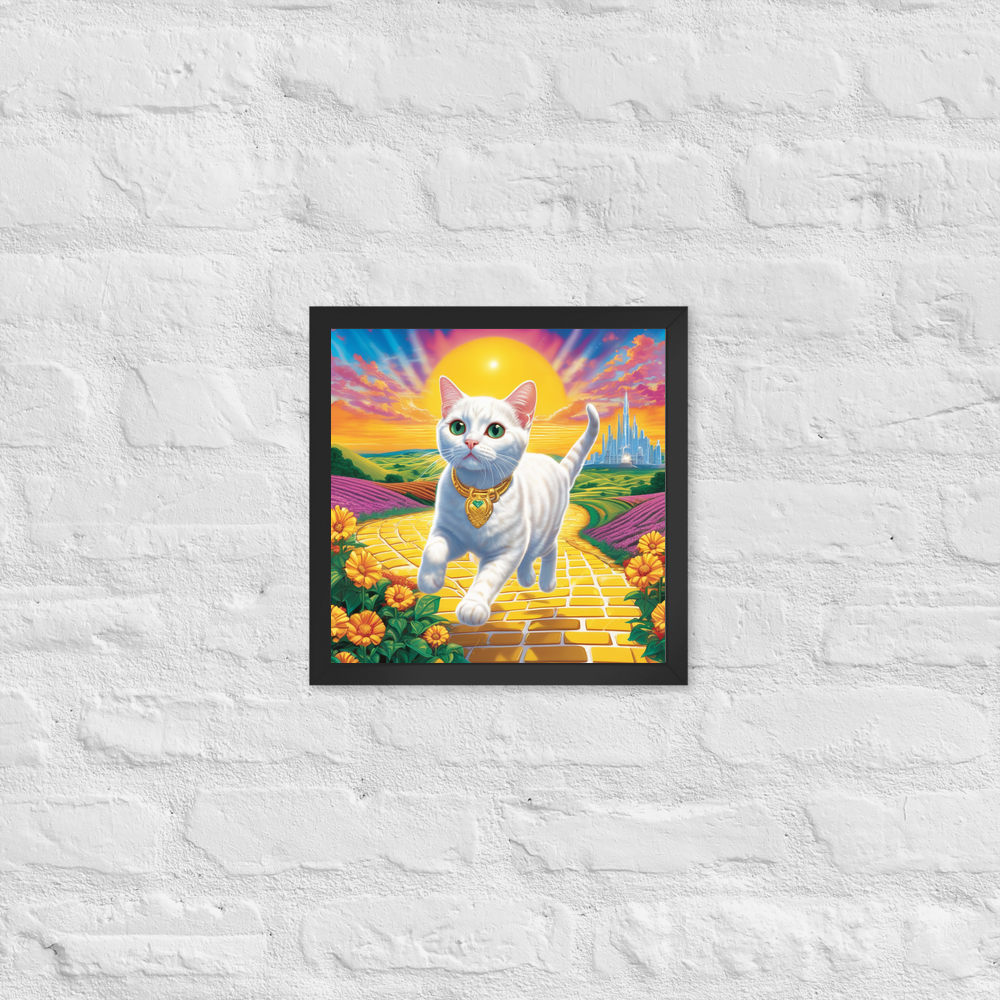 PugMug Custom White Exotic Cat Framed Print