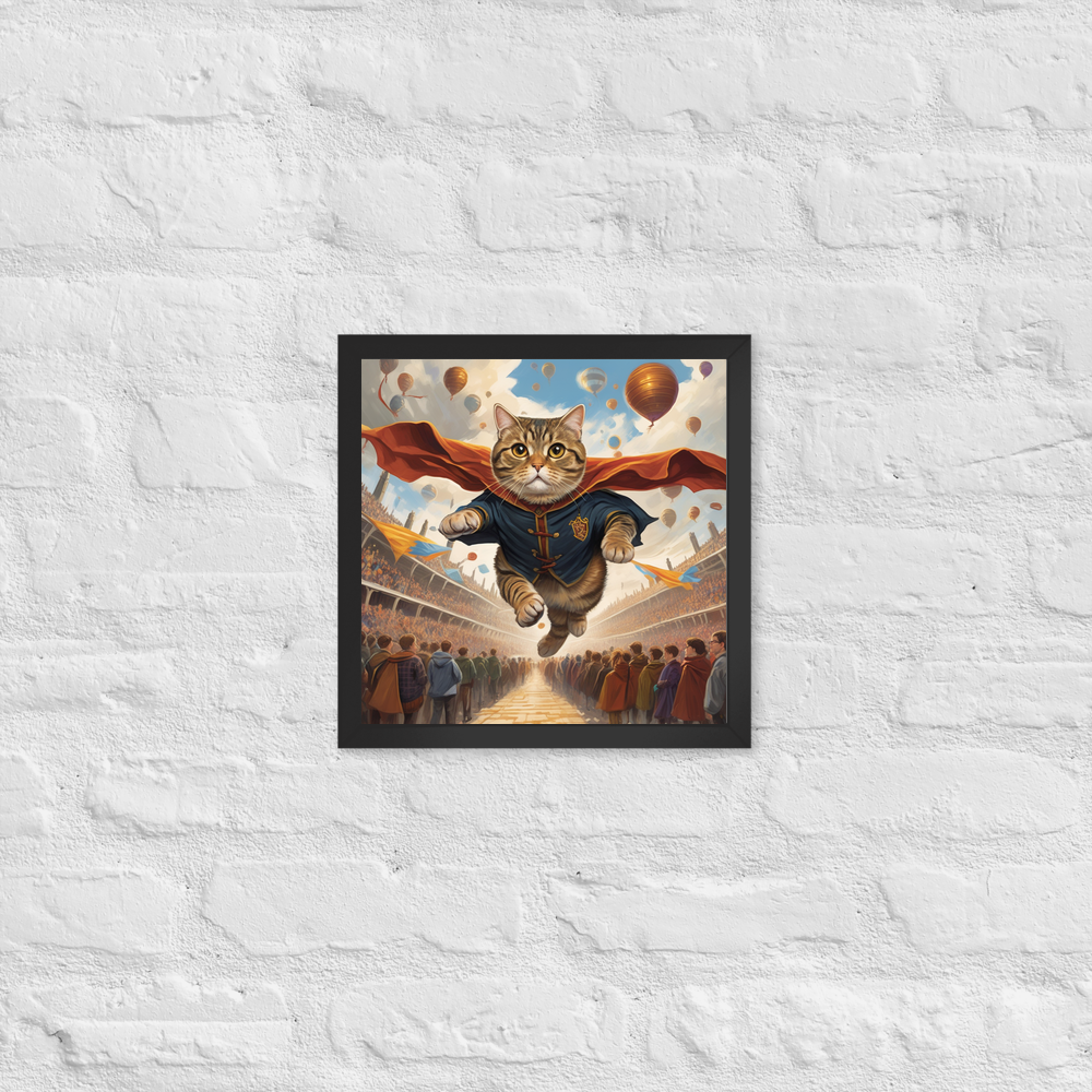 PugMug Custom Tabby Scottish Fold Cat Framed Print