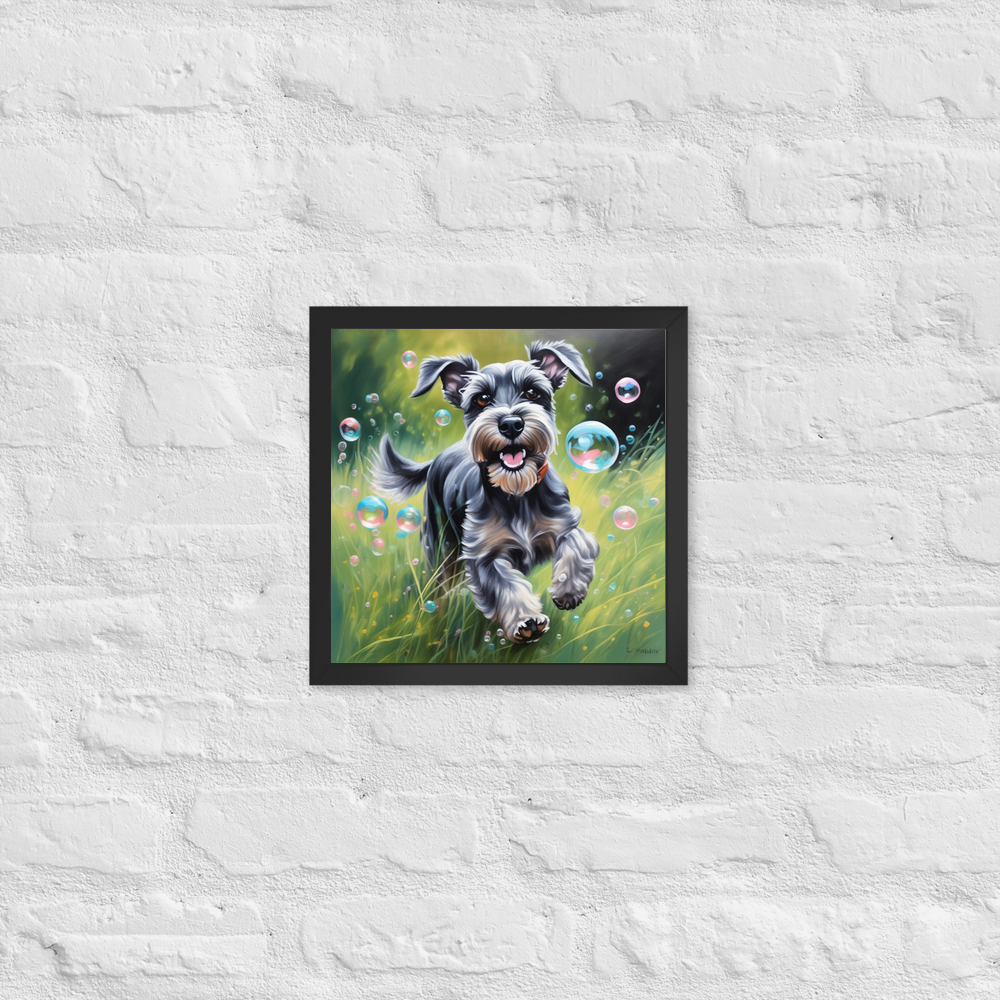 PugMug Custom Miniature Schnauzer Framed Print