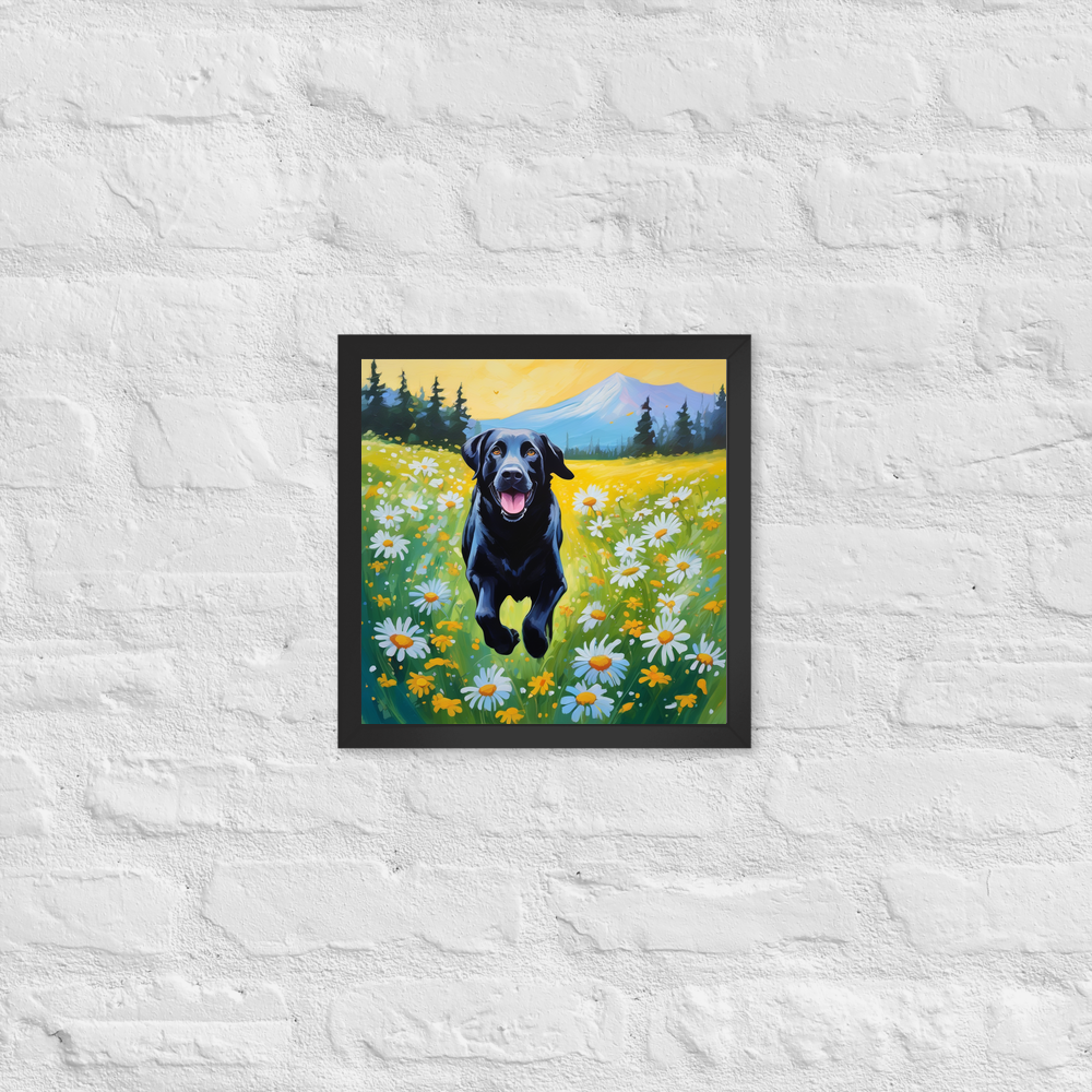 PugMug Custom Black Labrador Retriever Framed Print