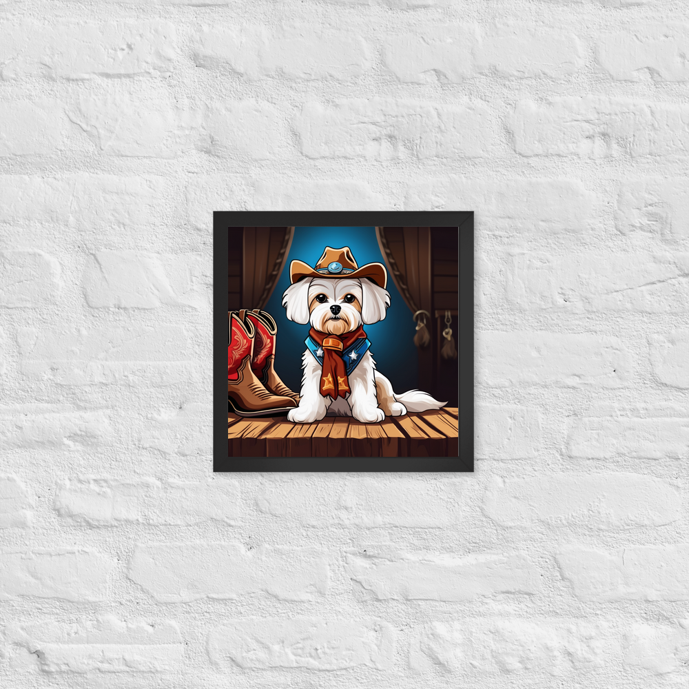 PugMug Custom Maltese Dog Framed Print