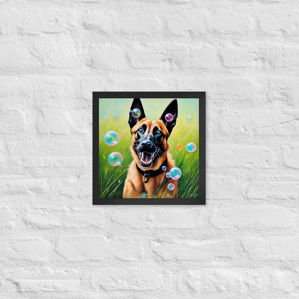 PugMug Custom Belgian Malinois Framed Print