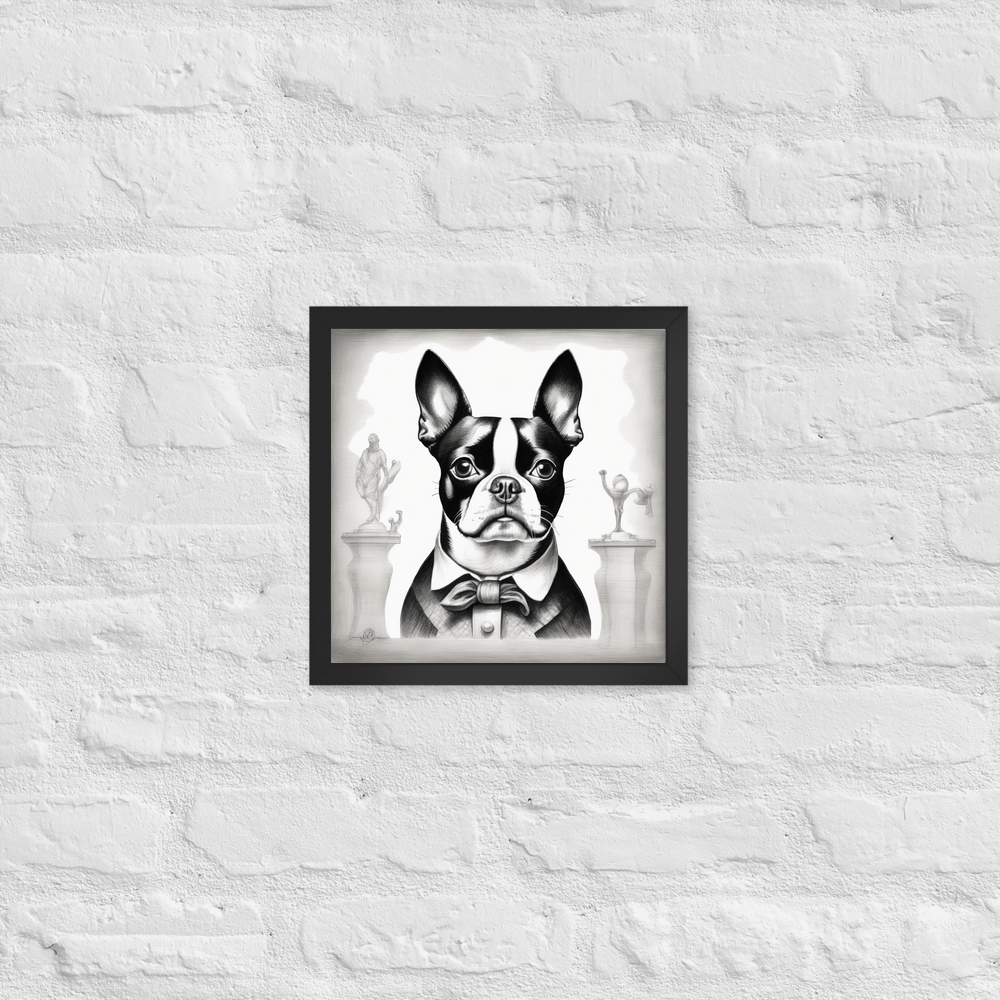 PugMug Custom Boston Terrier Framed Print