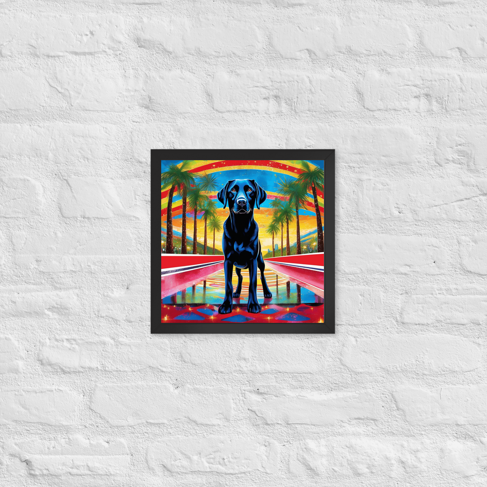 PugMug Custom Black Labrador Retriever Framed Print