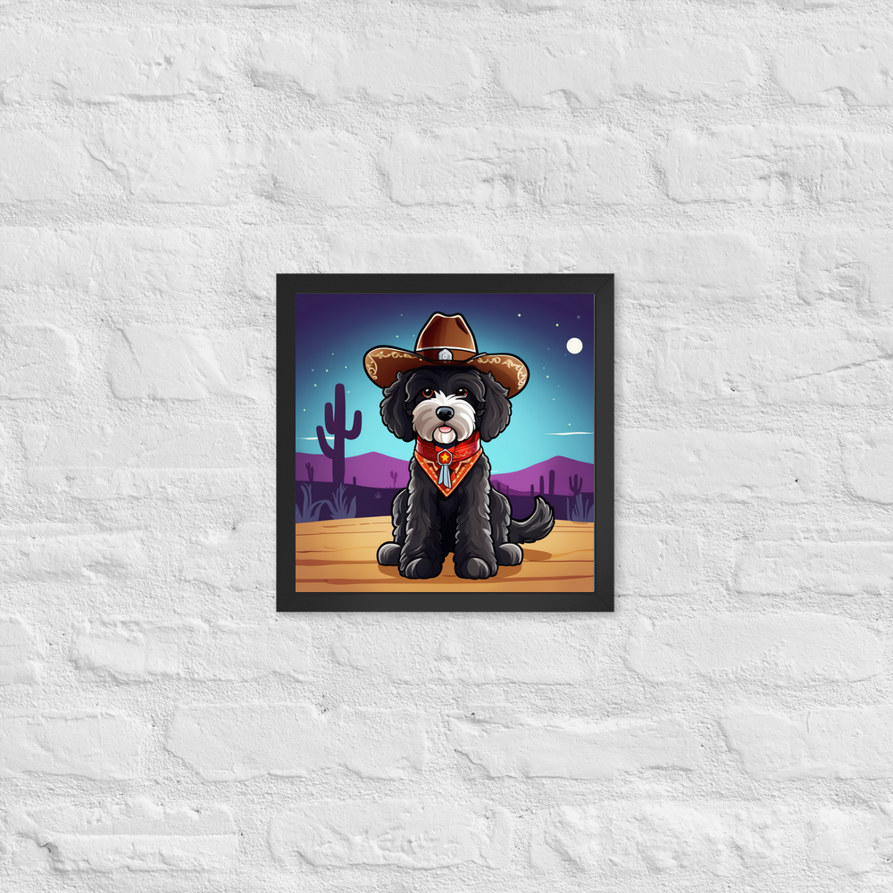 PugMug Custom Portuguese Water Dog Framed Print