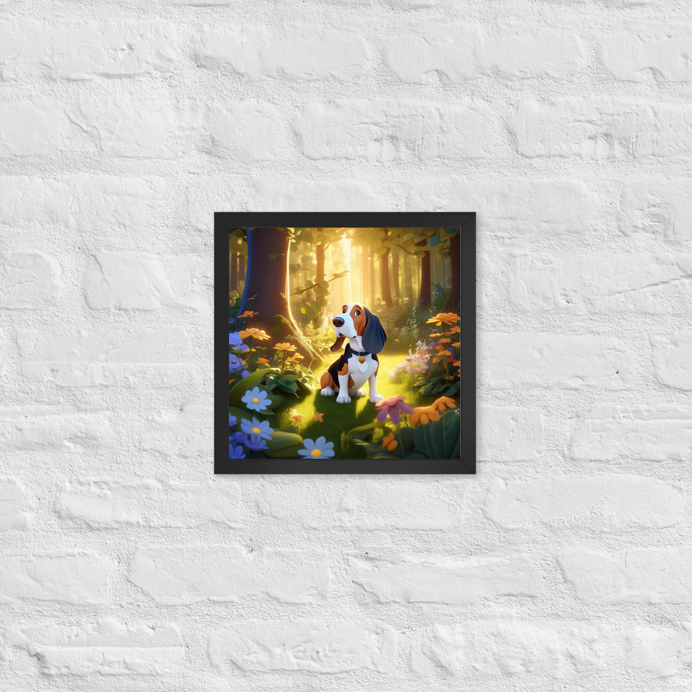 PugMug Custom Basset Hound Framed Print