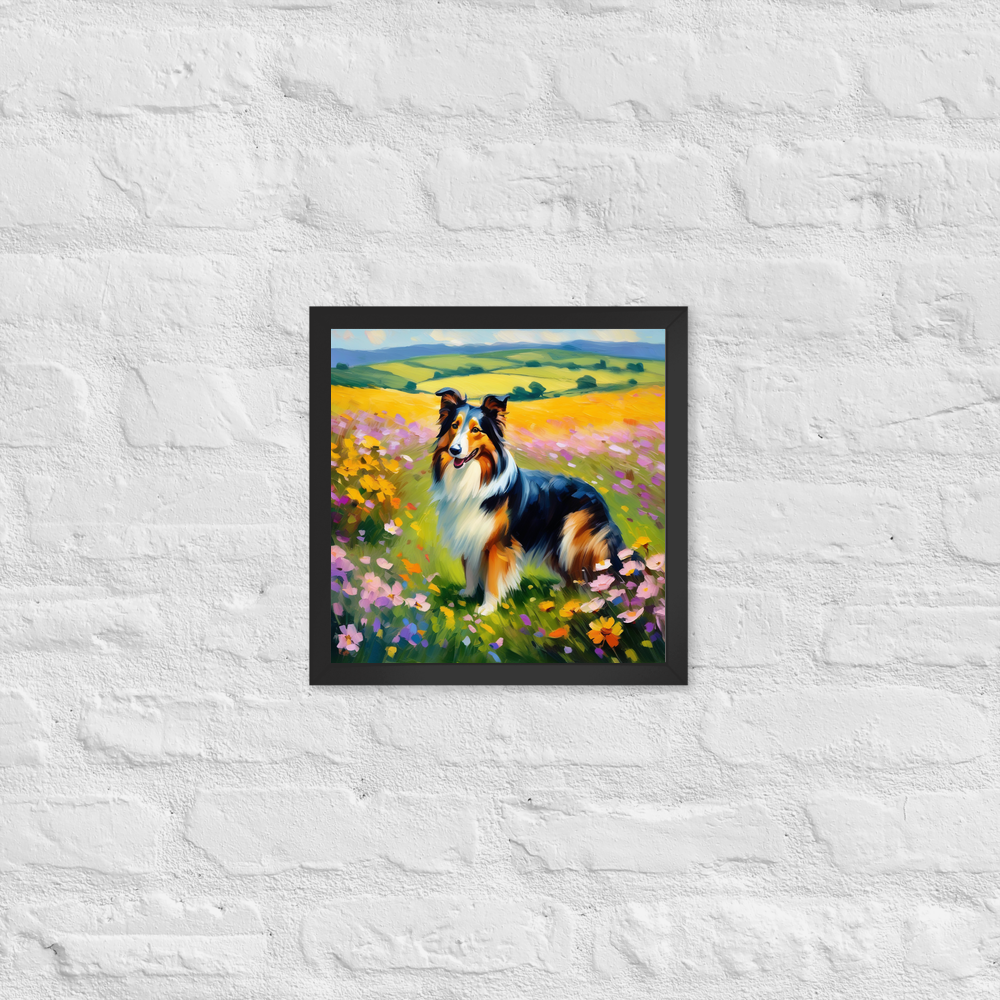 PugMug Custom Collie Framed Print