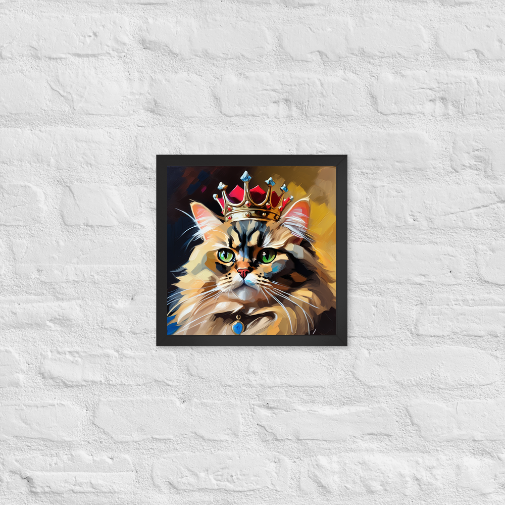 PugMug Custom Tabby Persian Cat Framed Print