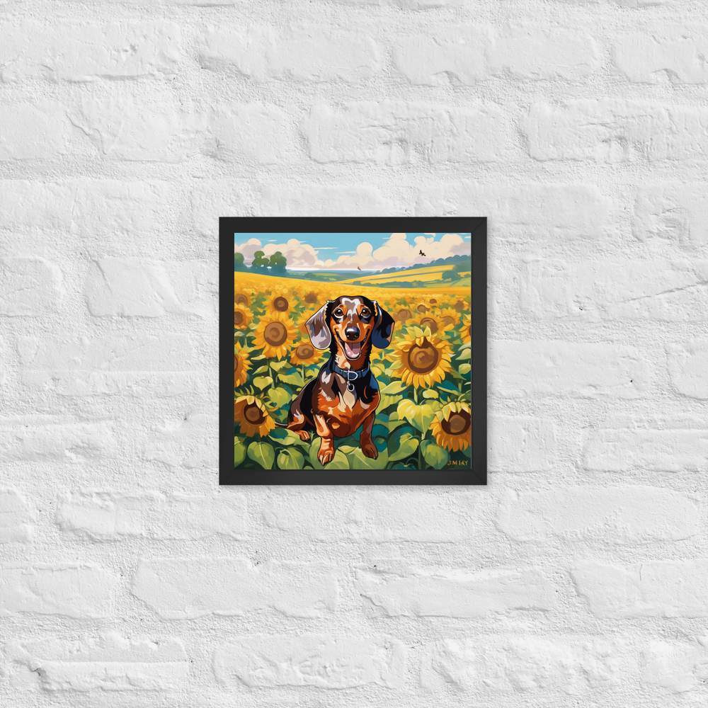 PugMug Custom Tan Dachshund Framed Print