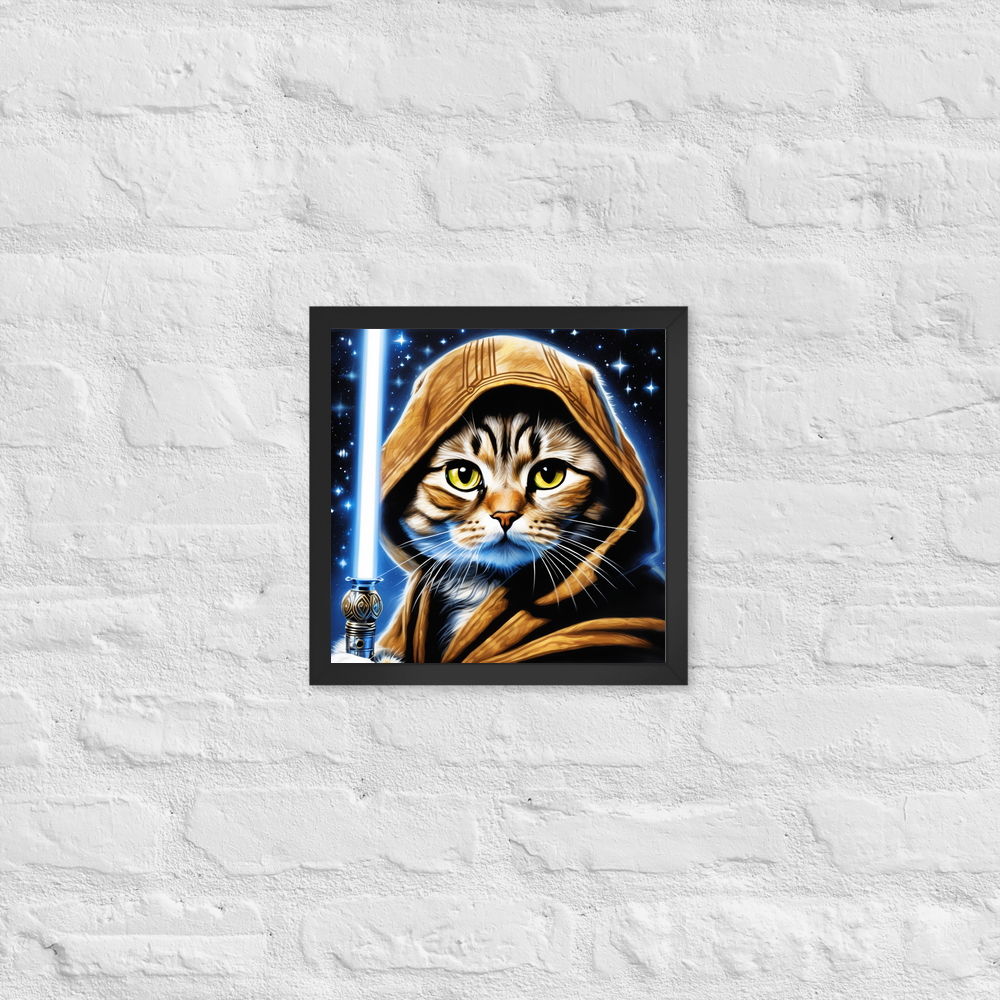 PugMug Custom Tabby Scottish Fold Cat Framed Print