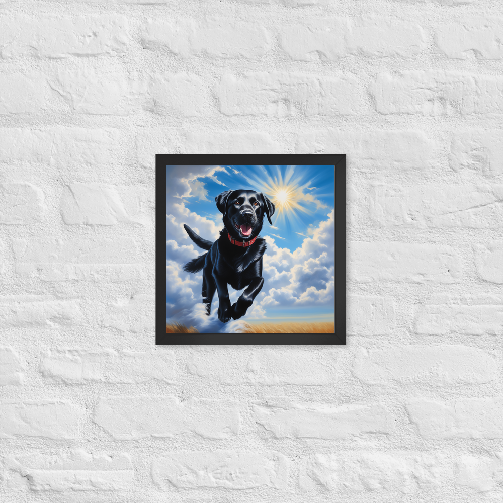 PugMug Custom Black Labrador Retriever Framed Print