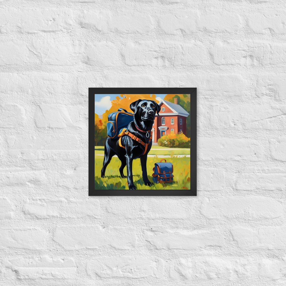 PugMug Custom Black Labrador Retriever Framed Print