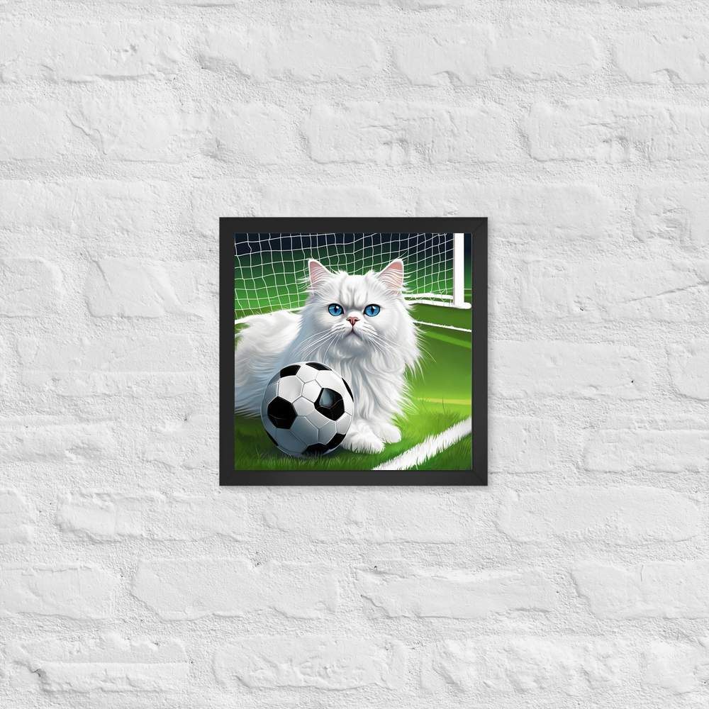 PugMug Custom White Persian Cat Framed Print