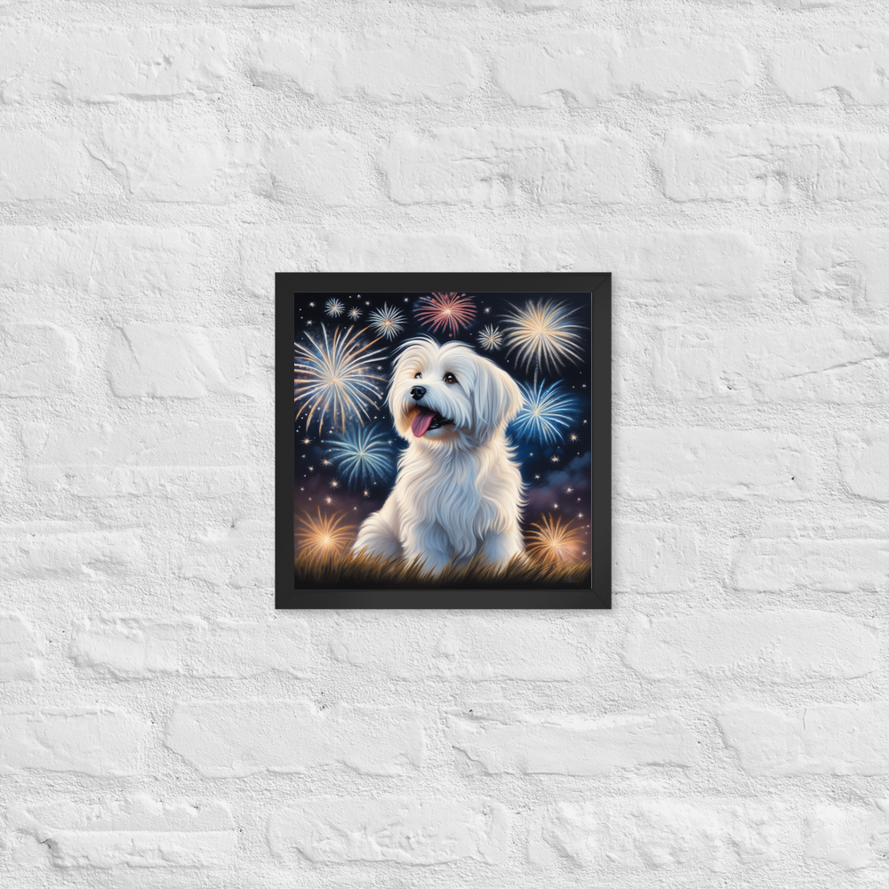 PugMug Custom White Havanese Dog Framed Print