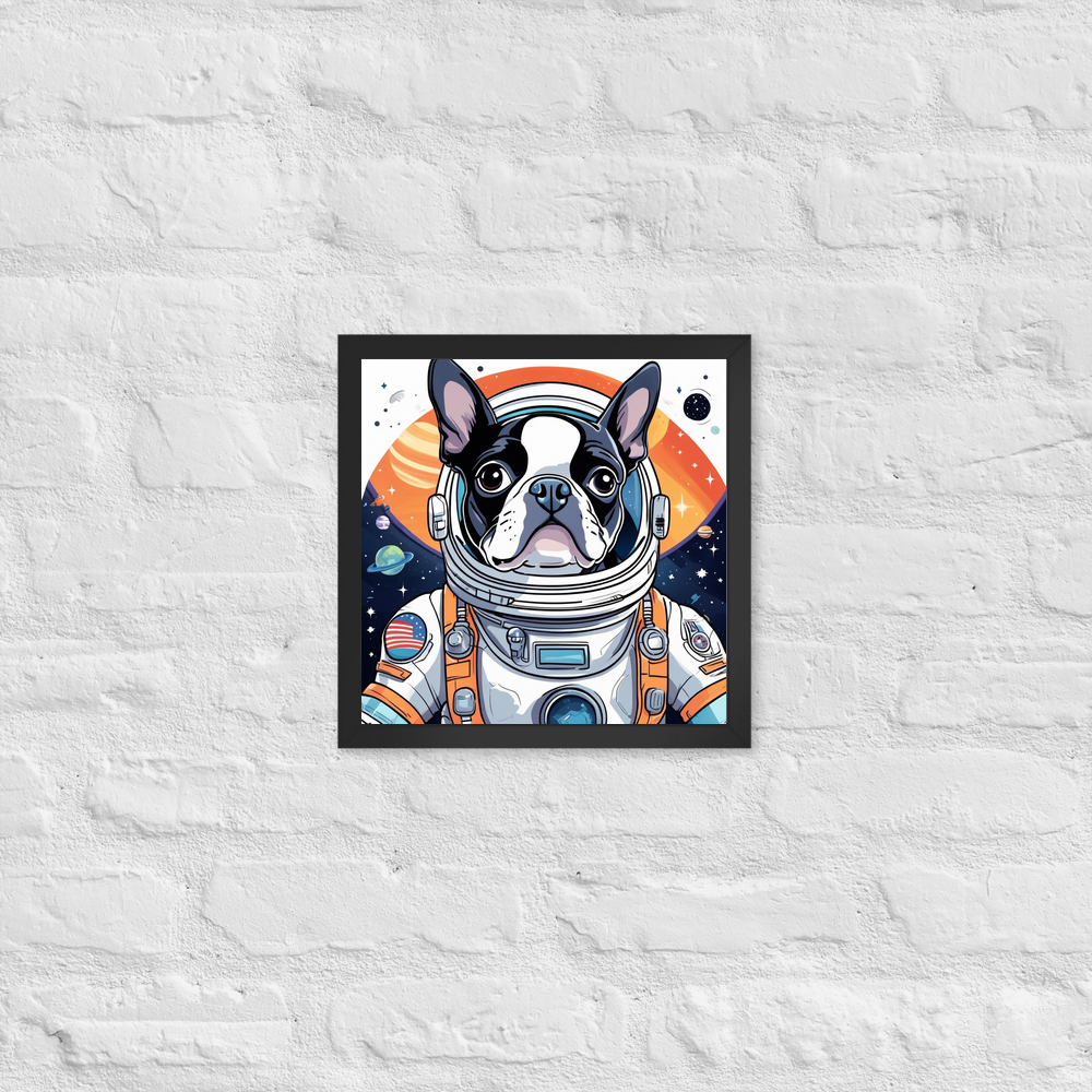 PugMug Custom Boston Terrier Framed Print