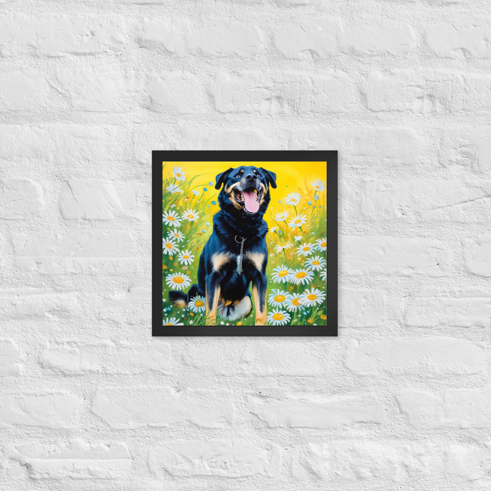 PugMug Custom Blue Framed Print