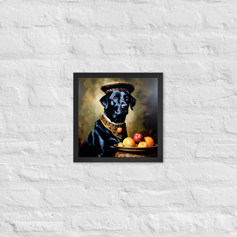 PugMug Custom Black Labrador Retriever Framed Print