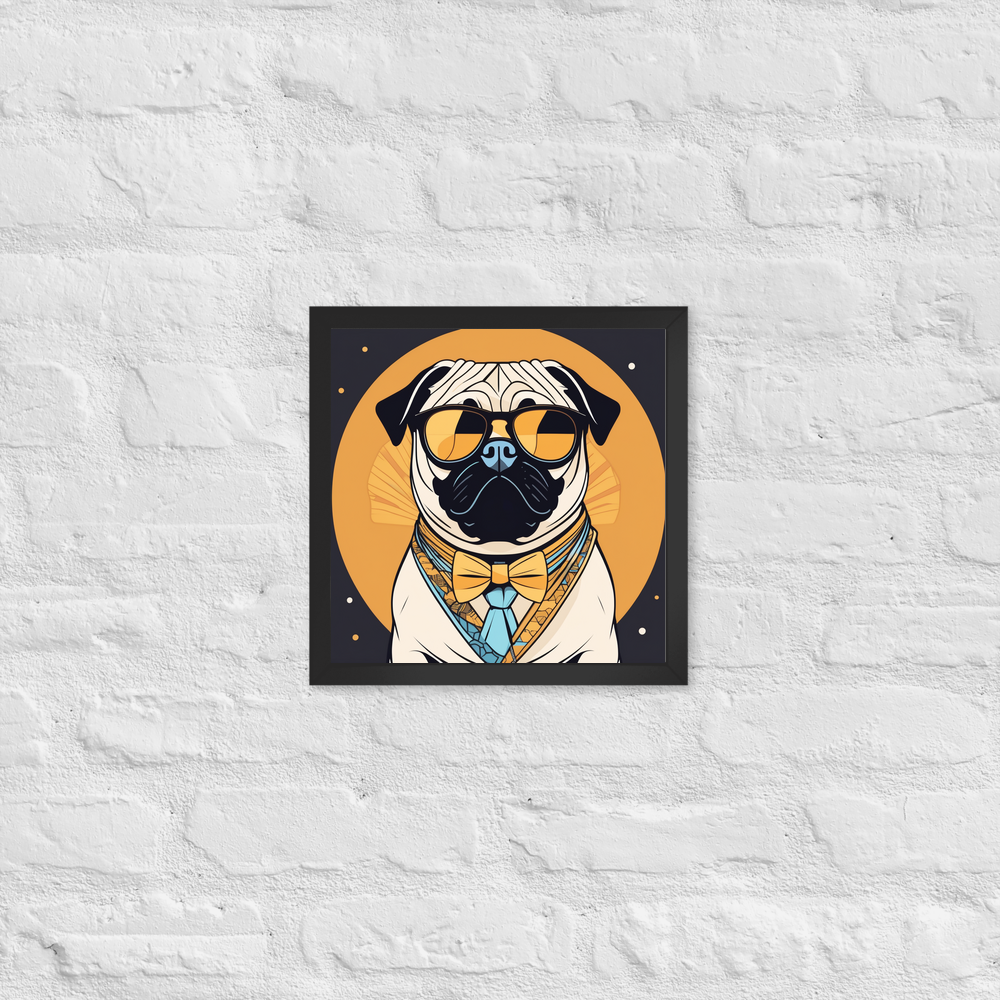 PugMug Custom Pug Framed Print