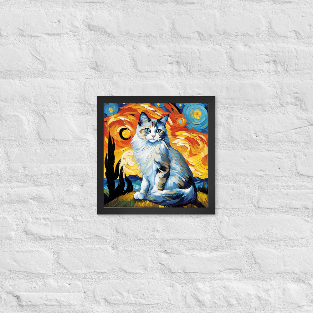 PugMug Custom Tabby Ragdoll Cat Framed Print