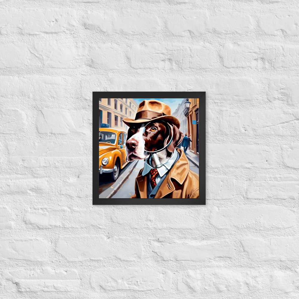 PugMug Custom Pointer Dog Framed Print