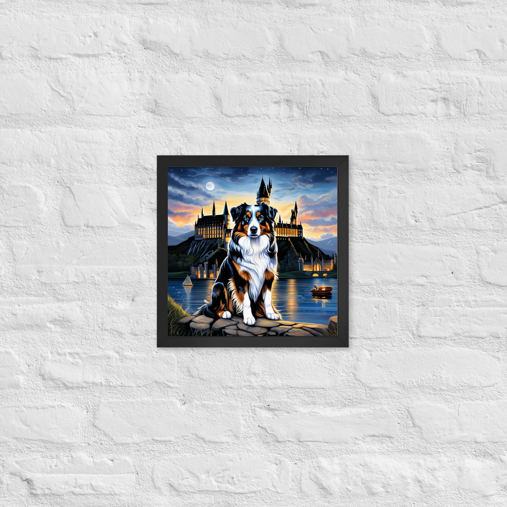 PugMug Custom Australian Shepherd Dog Framed Print