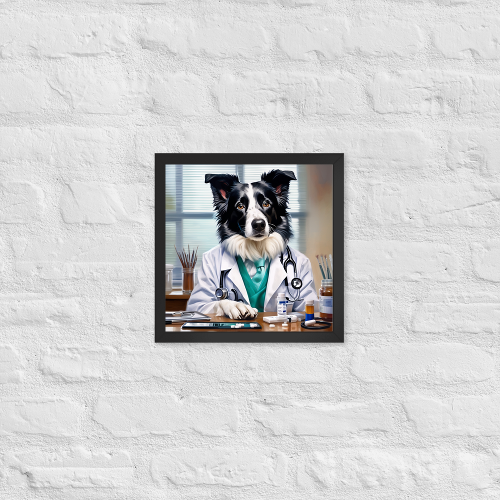 PugMug Custom Border Collie Framed Print