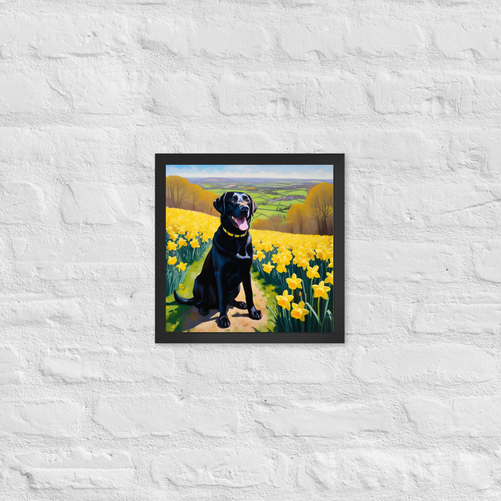 PugMug Custom Black Labrador Retriever Framed Print