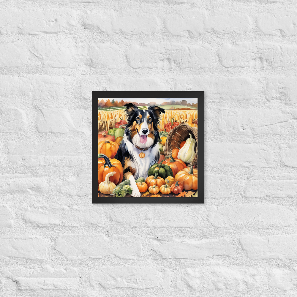 PugMug Custom Collie Framed Print