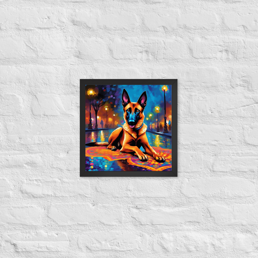 PugMug Custom Belgian Malinois Framed Print