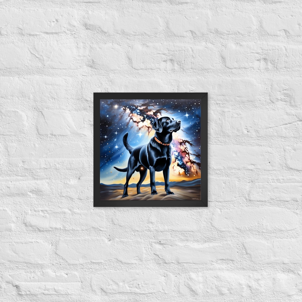 PugMug Custom Black Labrador Retriever Framed Print