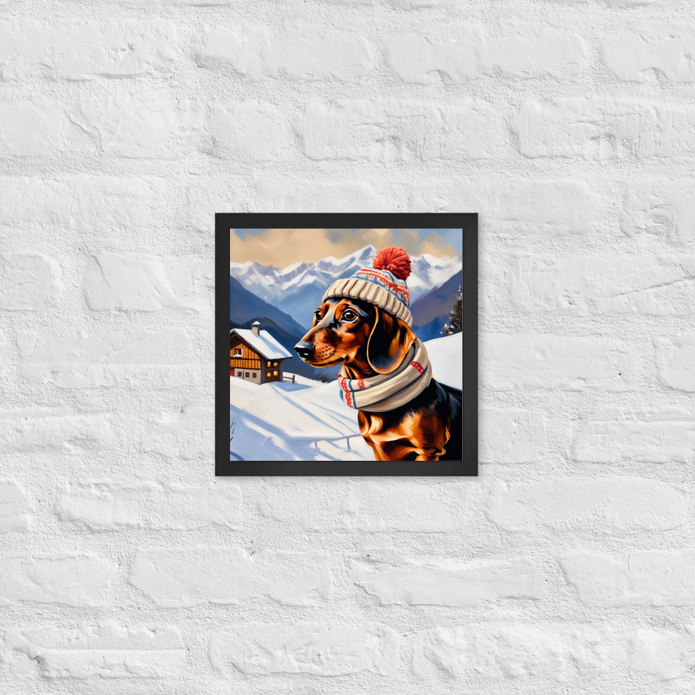 PugMug Custom Tan Dachshund Framed Print