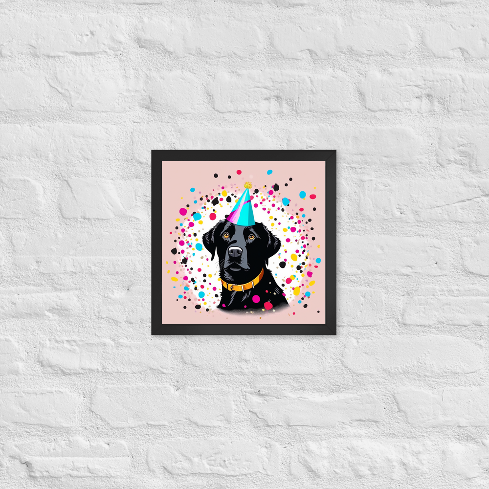 PugMug Custom Black Labrador Retriever Framed Print
