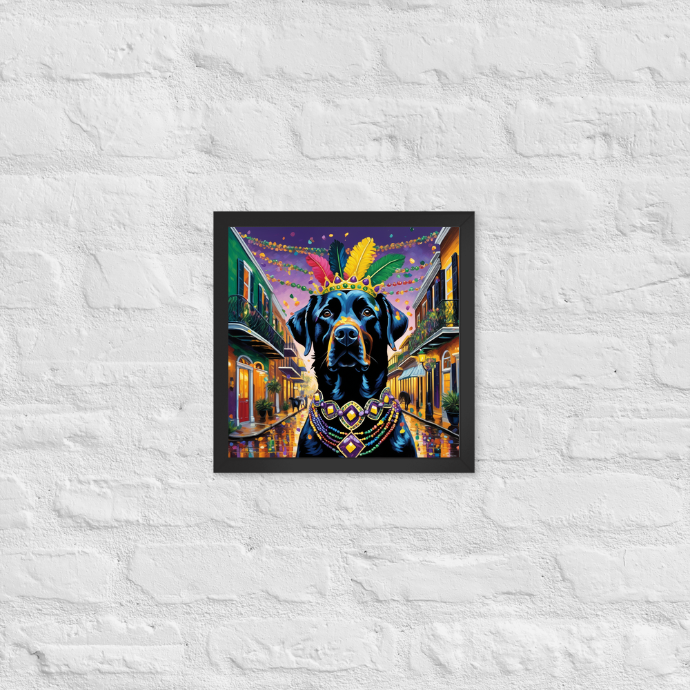 PugMug Custom Black Labrador Retriever Framed Print