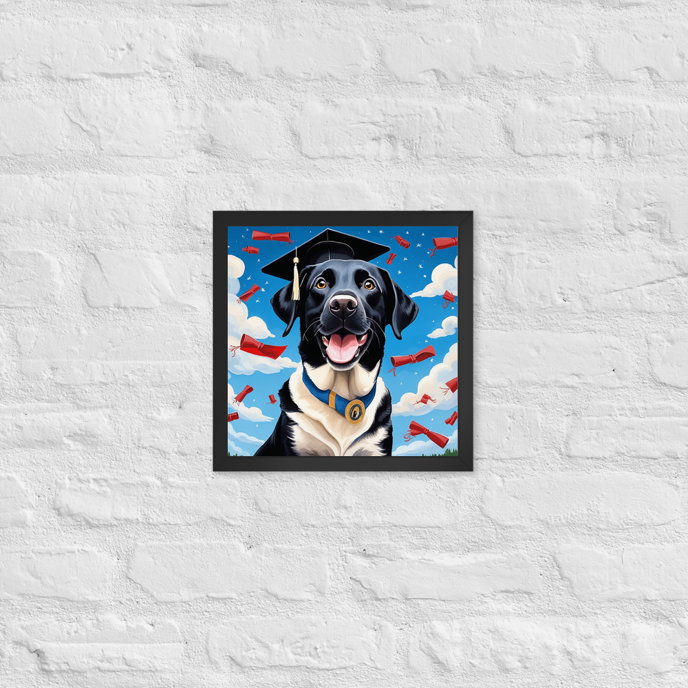 PugMug Custom Black Labrador Retriever Framed Print