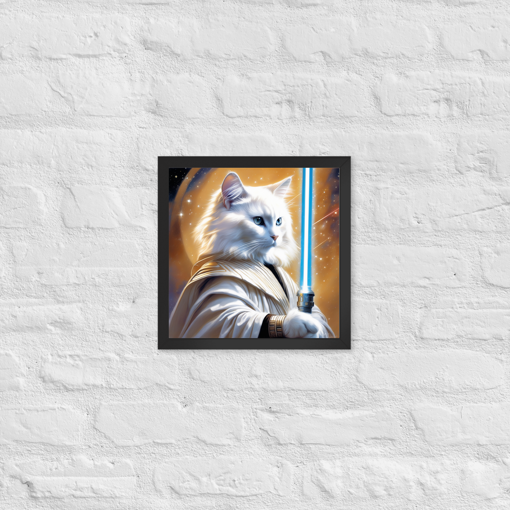 PugMug Custom White Ragdoll Cat Framed Print