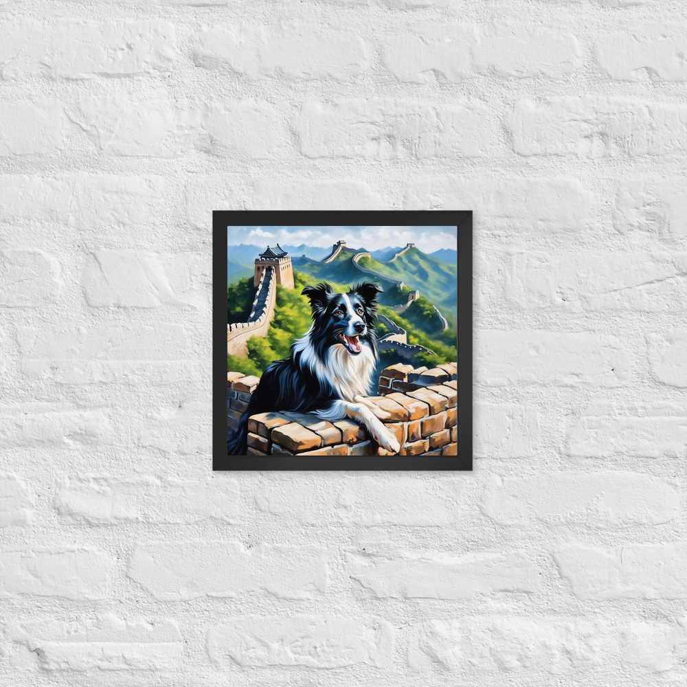 PugMug Custom Border Collie Framed Print