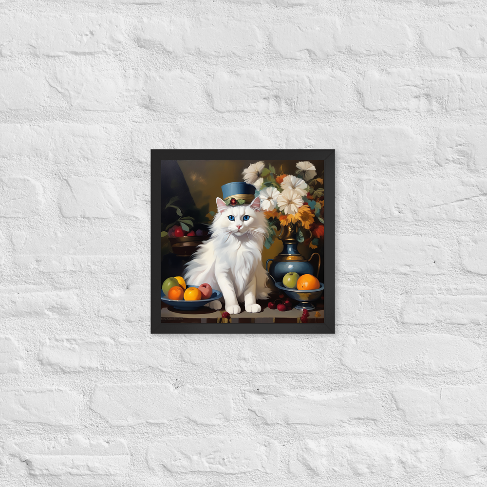 PugMug Custom White Ragdoll Cat Framed Print