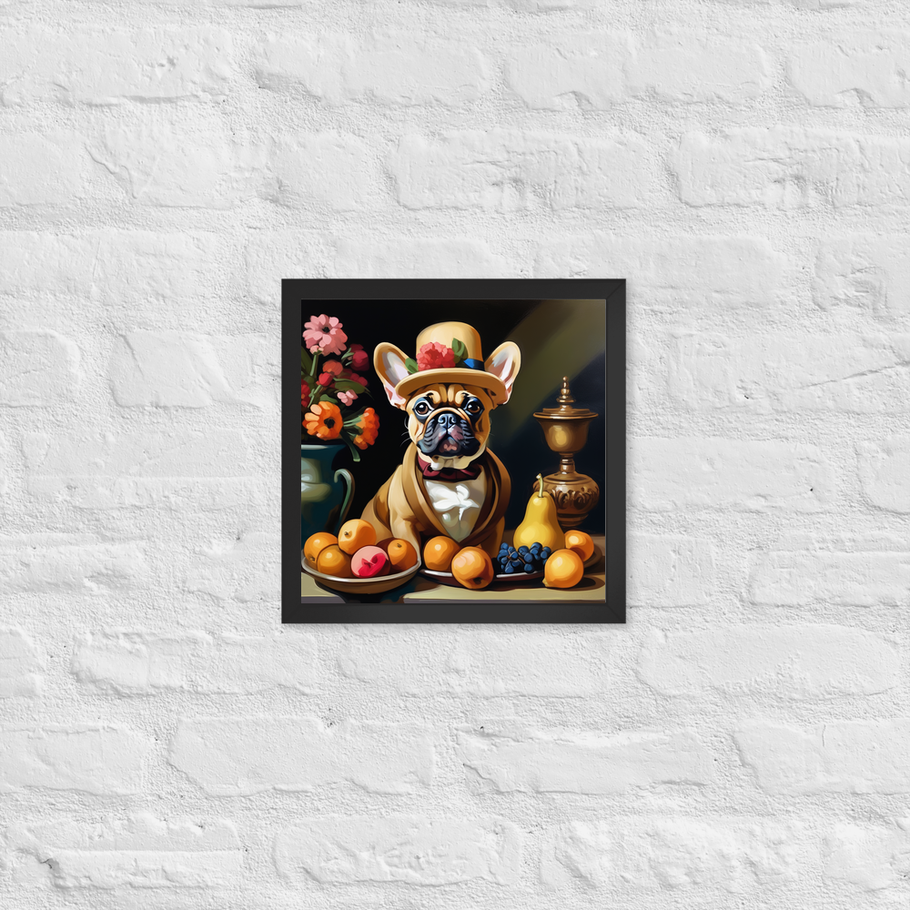 PugMug Custom Tan French Bulldog Framed Print